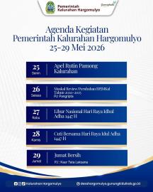 AGENDA KEGIATAN PEEMRINTAH KALURAHAN HARGOMULYO